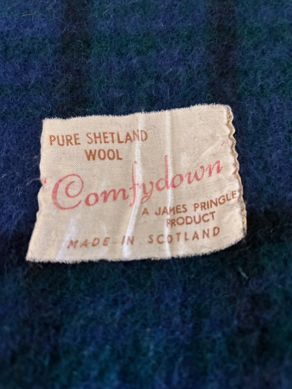 Vintage James Pringle Shetland Wool Throw